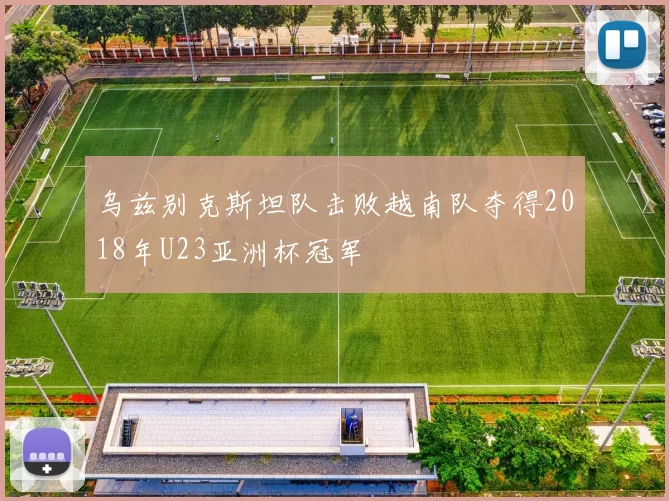 乌兹别克斯坦队击败越南队夺得2018年U23亚洲杯冠军